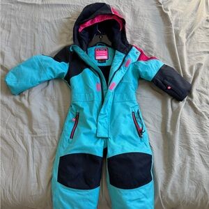 Killtec Kids Waterproof Ski Suit kids 12-24 months- Teal and Pink
